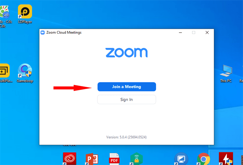 Sử dụng zoom us