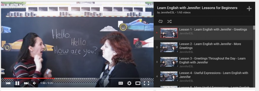 Learn English with Jenifer rất phù hợp để luyện nghe khi mất gốc tiếng anh