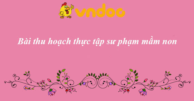 Bài thu hoạch thực tập sư phạm mầm non