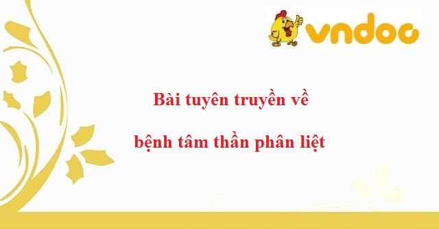 Bài tuyên truyền về bệnh tâm thần phân liệt
