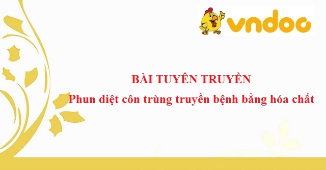 Bài tuyên truyền phun diệt côn trùng truyền bệnh bằng hóa chất