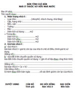 Bản tính giá bán nhà ở thuộc sở hữu nhà nước