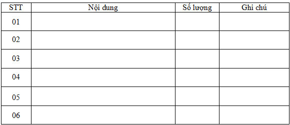 Mẫu biên bản bàn giao tài liệu