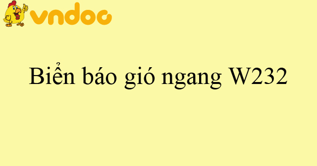 Biển báo gió ngang W232