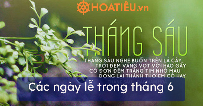 Các ngày lễ trong tháng 6