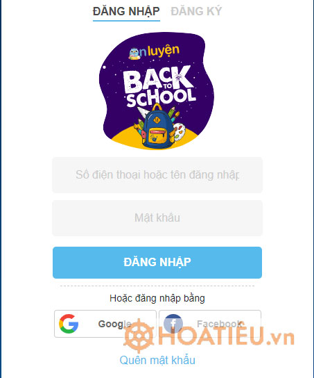 Cách đăng nhập app onluyen.vn