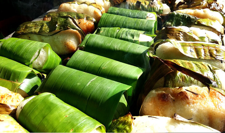 Chuối bọc nếp nướng