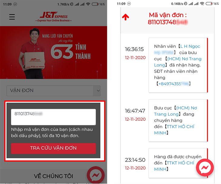 Cách kiểm tra đơn hàng J&T Express