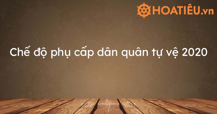 Chế độ phụ cấp dân quân tự vệ 2020