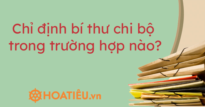 Chỉ định bí thư chi bộ trong trường hợp nào?