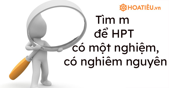 Cho HPT với tham số m: mx – y = 2m, x- my = 1+m. Tìm m để hpt có nghiệm duy nhất