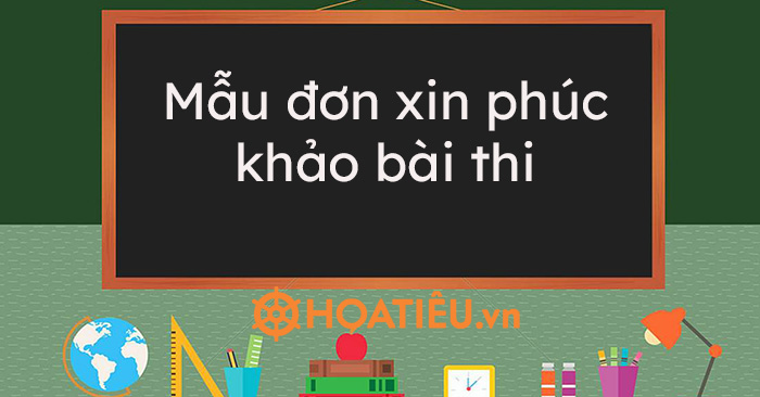 Mẫu đơn xin phúc khảo bài thi