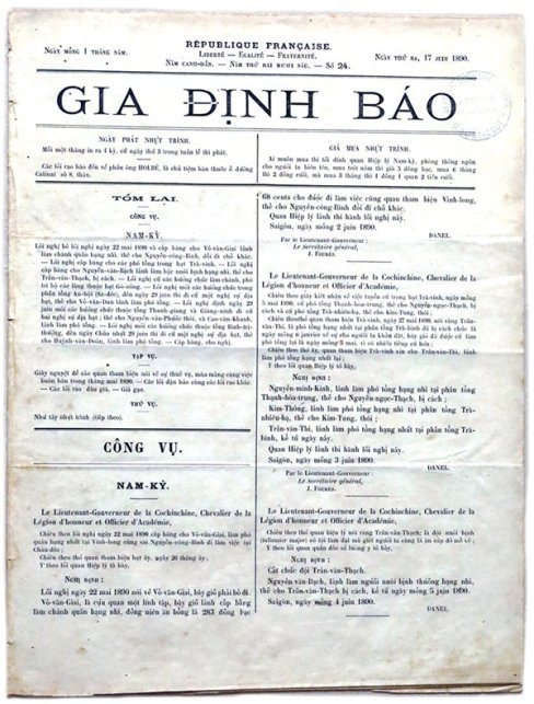 Gia Định Báo, tờ báo tiếng Việt đầu tiên