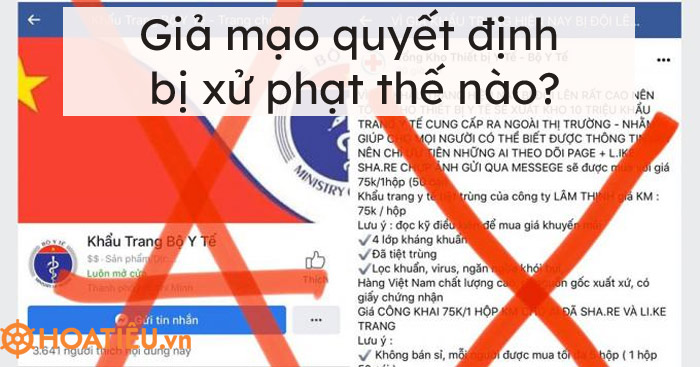 Giả mạo quyết định bị xử phạt thế nào?