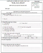 Mẫu đơn xin gia hạn sử dụng đất