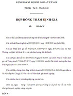 Hợp đồng thẩm định giá bất động sản