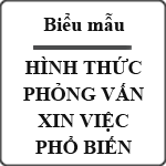 Hình thức phỏng vấn xin việc phổ biến