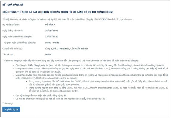 Hướng dẫn thủ tục đăng ký thi TOEIC online