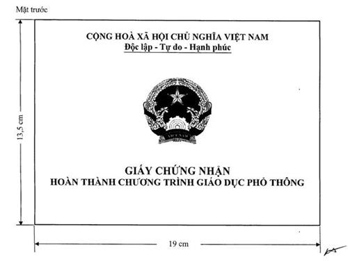 Giấy chứng nhận hoàn thành chương trình giáo dục phổ thông