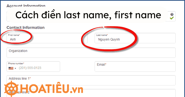 First Name là gì? Last name là gì?