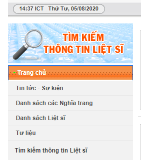 Tra cứu mộ liệt sĩ