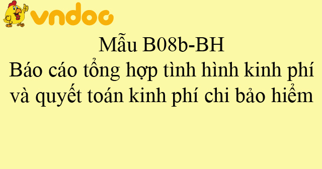 Mẫu B08b-BH: Báo cáo tổng hợp tình hình kinh phí và quyết toán kinh phí chi bảo hiểm