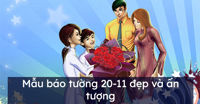 Mẫu báo tường 20-11 đẹp và ấn tượng