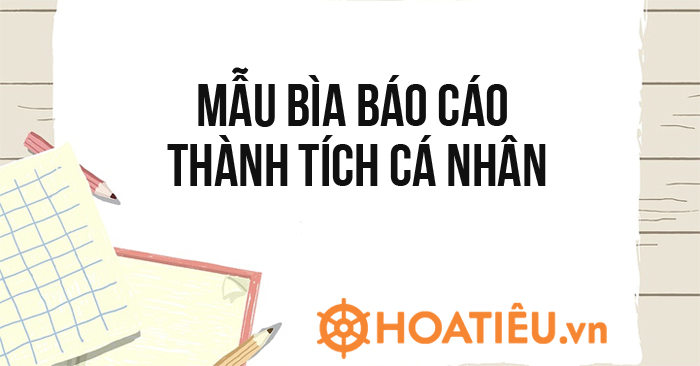 Mẫu bìa báo cáo thành tích cá nhân