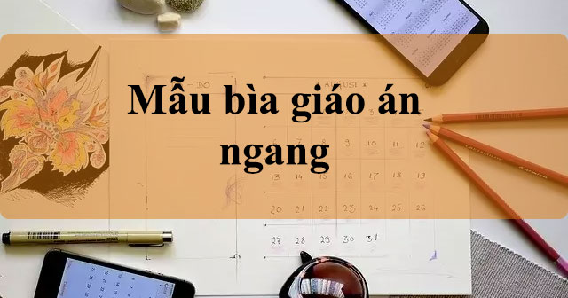 Mẫu bìa giáo án ngang
