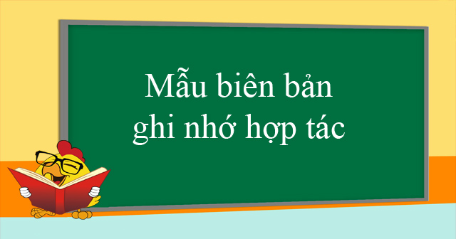 Mẫu biên bản ghi nhớ hợp tác