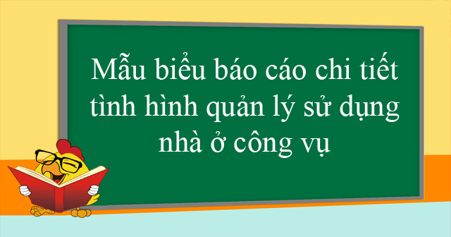 Mẫu biểu báo cáo chi tiết tình hình quản lý sử dụng nhà ở công vụ