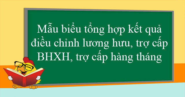 Mẫu biểu tổng hợp kết quả điều chỉnh lương hưu, trợ cấp BHXH, trợ cấp hàng tháng