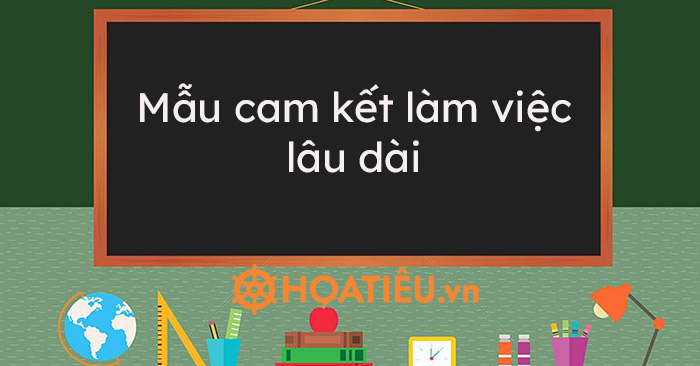 Mẫu cam kết làm việc lâu dài