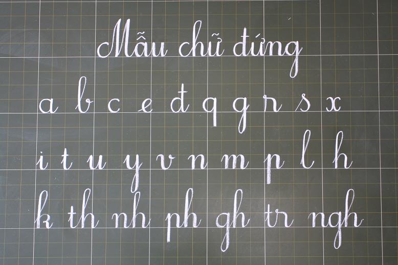 Mẫu chữ viết thường lớp 1