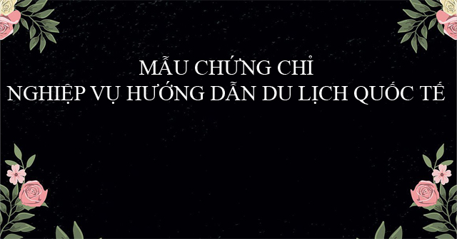 Mẫu chứng chỉ nghiệp vụ hướng dẫn du lịch quốc tế