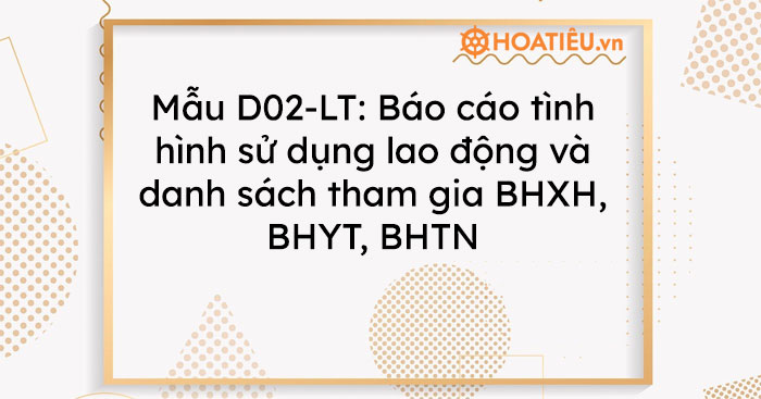 Mẫu D02-LT: Báo cáo tình hình sử dụng lao động và danh sách tham gia BHXH, BHYT, BHTN