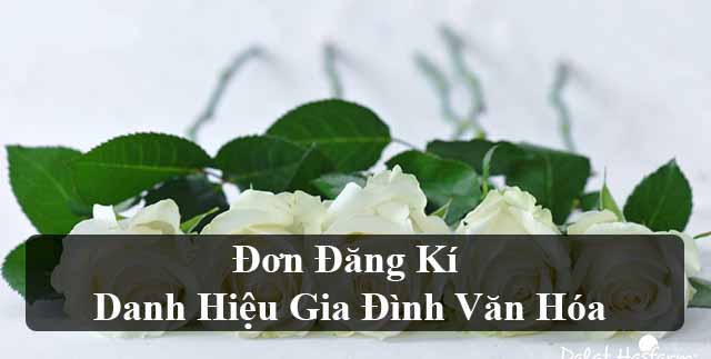 Mẫu đơn đăng ký gia đình văn hóa