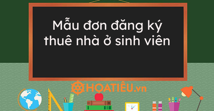 Mẫu đơn đăng ký thuê nhà ở sinh viên