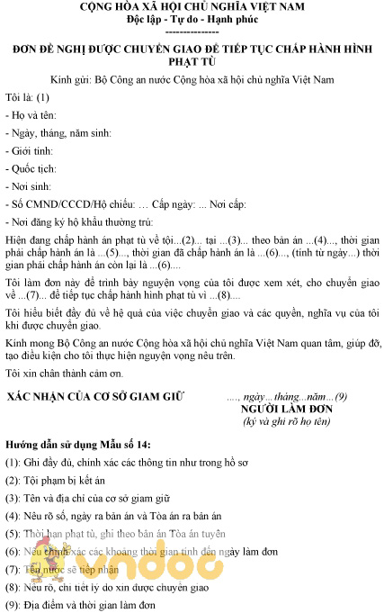 mau-don-de-nghi-duoc-chuyen-giao-de-tiep-tuc-chap-hanh-hinh-phat-tu-1 Mẫu đơn đề nghị được chuyển giao để tiếp tục chấp hành hình phạt tù