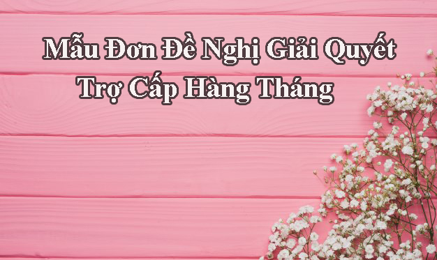 Đơn Đề Nghị Giải Quyết Trợ Cấp Hàng Tháng