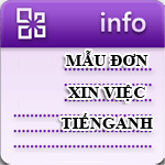 Mẫu đơn xin việc dành cho người đã có kinh nghiệm (Tiếng Anh)