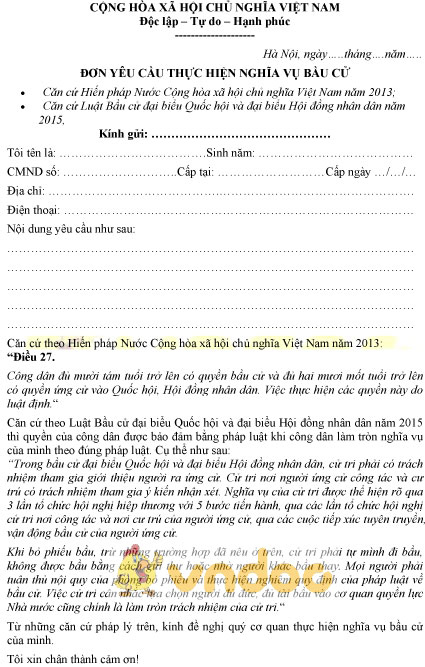 mau-don-yeu-cau-thuc-hien-nghia-vu-bau-cu-1 Mẫu đơn yêu cầu thực hiện nghĩa vụ bầu cử