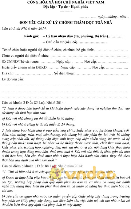 mau-don-yeu-cau-xu-ly-chong-tham-dot-toa-nha-1 Mẫu đơn yêu cầu xử lý chống thấm dột tòa nhà