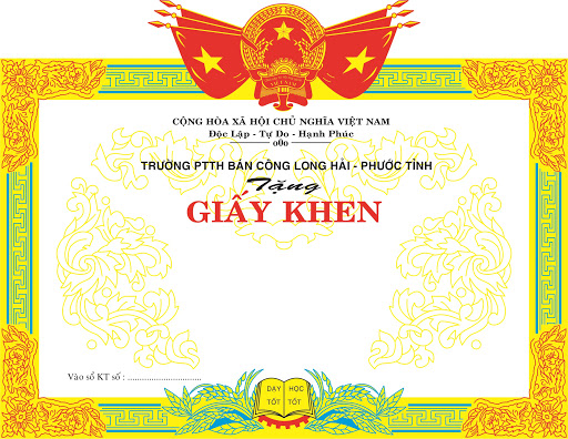 Giấy khen học sinh 2021