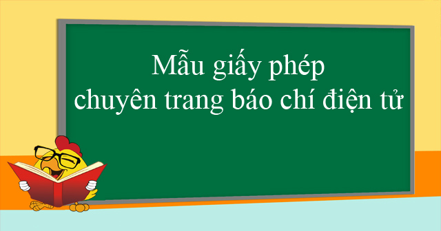 Mẫu giấy phép chuyên trang báo chí điện tử