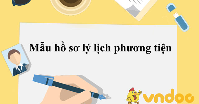 Mẫu hồ sơ lý lịch phương tiện
