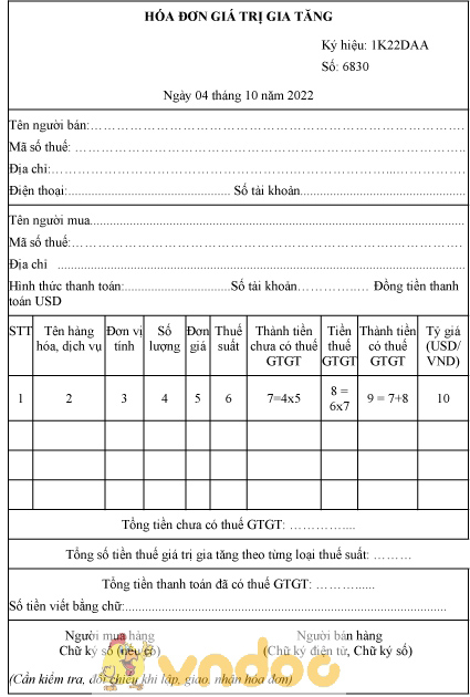 mau-hoa-don-dien-tu-gtgt-dung-cho-mot-so-to-chuc-doanh-nghiep-dac-thu-thu-bang-ngoai-te-1 Mẫu hóa đơn điện tử GTGT dùng cho một số tổ chức, doanh nghiệp đặc thù thu bằng ngoại tệ