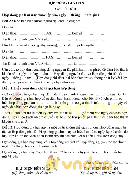 Mẫu hợp đồng gia hạn