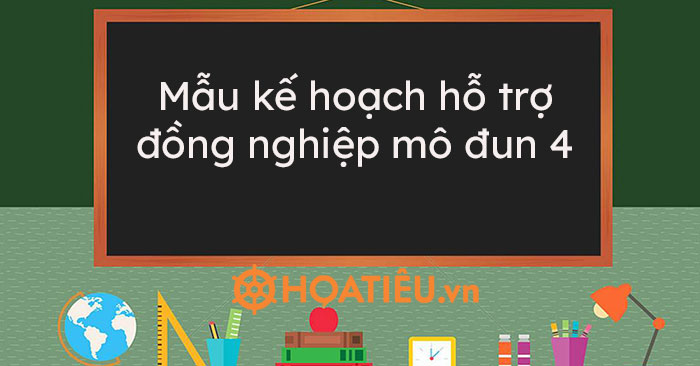 Mẫu kế hoạch hỗ trợ đồng nghiệp mô đun 4