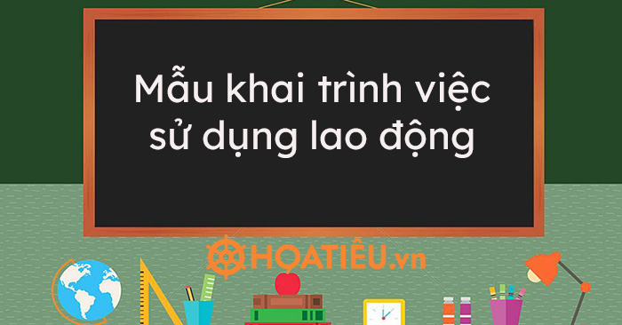 Mẫu khai trình việc sử dụng lao động